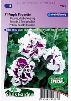 Petunia F1 Purple Pirouette, dubbelbloemig