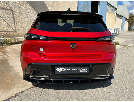 Peugeot Achterbumperskirt (Diffuser) passend voor Peugeot 308 III HB 5-deurs 2021- (ABS Glanzend zwart) DXRPE05