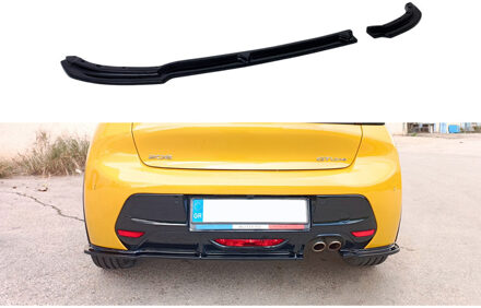 Peugeot Achterbumperskirt (Diffuser) V.2 passend voor Peugeot 208 II 2019- (ABS Glanzend zwart) DXRPE06