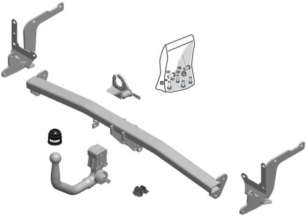 Peugeot Afneembare trekhaak, BMU kogel