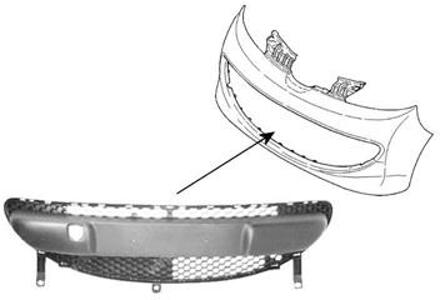 Peugeot BUMPERGRILL tot 02/2009 4019590