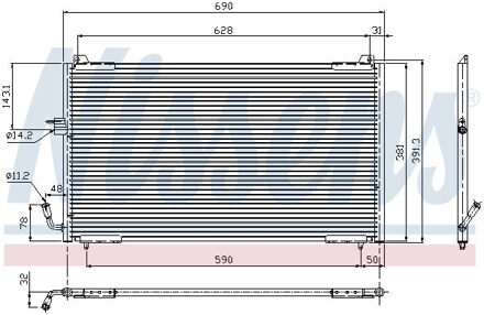 Peugeot Condensor, airconditioning 94625