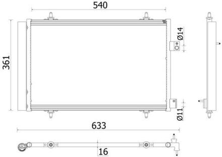 Peugeot Condensor, airconditioning AC922000P