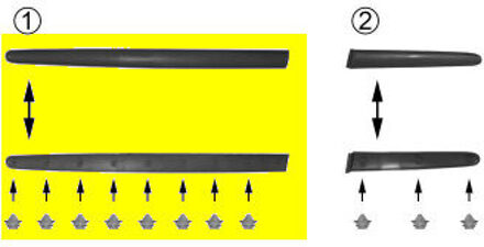 Peugeot DEURSIERLIJST RECHTS (2/3-deurs ) ZWART