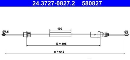 Peugeot Handremkabel 24372708272