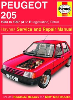 Peugeot Haynes Werkplaatshandboek Peugeot 205 benzine (1983-1997) 0932