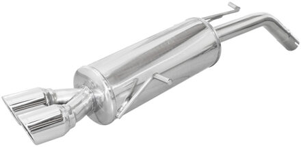 Peugeot InoxCar uitlaat passend voor Peugeot 207 1.6 16V GTI 175pk 2007- Ø 55 2x80mm X-Race IXPE20702XR80