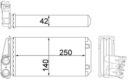Peugeot Kachelradiateur, interieurverwarming AH186000S