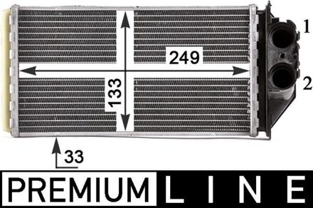 Peugeot Kachelradiateur, interieurverwarming AH187000P
