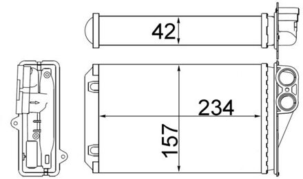 Peugeot Kachelradiateur, interieurverwarming AH248000S