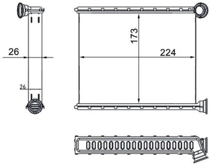 Peugeot Kachelradiateur, interieurverwarming AH269000S