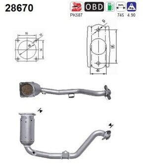 Peugeot Katalysator 28670