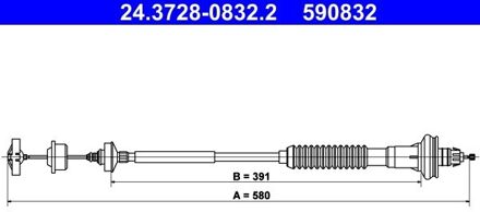 Peugeot Koppelingkabel 24372808322