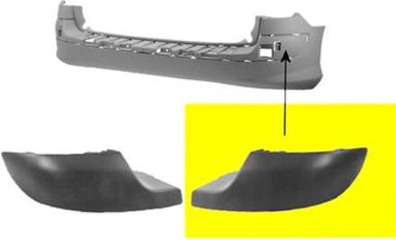 Peugeot Rechts Sierlijst Achterbumper +sw Zwart 4042558