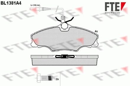 Peugeot Remblokken set BL1381A4