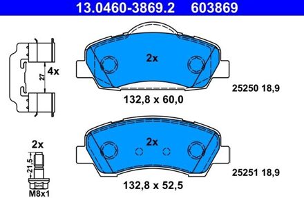 Peugeot Remblokkenset, schijfrem 13046038692