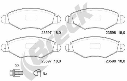 Peugeot Remblokkenset, schijfrem 235970070210