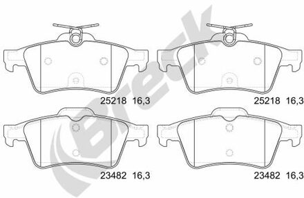 Peugeot Remblokkenset, schijfrem 252180070200