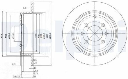 Peugeot Remschijf BG2873