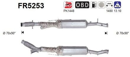 Peugeot Roetfilter, uitlaatinstallatie FR5253