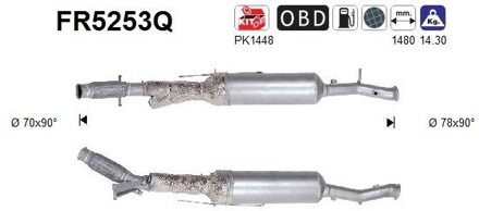 Peugeot Roetfilter, uitlaatinstallatie FR5253Q