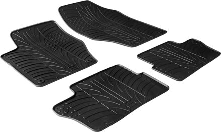 Peugeot Rubbermatten passend voor Peugeot 307 2001- & 308 3/5 türer/SW 2007-2013 (T profiel 4-delig + montageclips)
