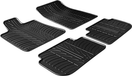 Peugeot Rubbermatten passend voor Peugeot 407 2004- (T profiel 4-delig + montageclips)