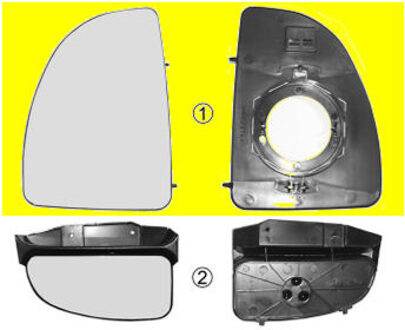 Peugeot SPIEGELGLAS RECHTS vanaf '00 BOVEN