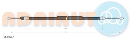 Peugeot Trekkabel, parkeerrem 3502031