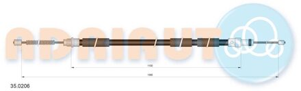 Peugeot Trekkabel, parkeerrem 350206