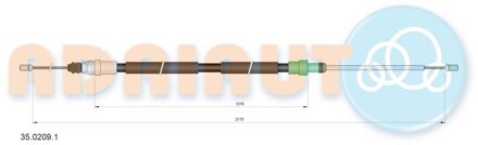 Peugeot Trekkabel, parkeerrem 3502091