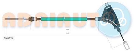 Peugeot Trekkabel, parkeerrem 3502191