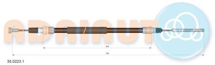 Peugeot Trekkabel, parkeerrem 3502231