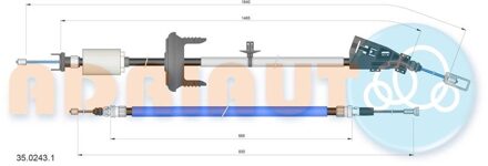Peugeot Trekkabel, parkeerrem 3502431