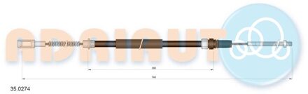 Peugeot Trekkabel, parkeerrem 350274