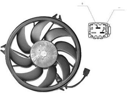 Peugeot VENTILATOR met AIRCO 39CM 2PINS 4028747