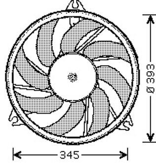Peugeot VENTILATOR met AIRCO 39CM Vierk.Stekker 4028748