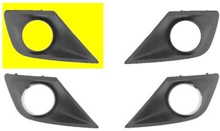 Peugeot VOORBUMPERGRILL 09+ met MISTLICHTGAT RECHTS 4033594