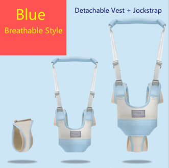 Peuter Baby Wandelen Harnesses Rugzak Riemen Voor Kleine Kinderen Kids Assistant Learning Veiligheid Reins Harness Walker blauw(Breathable reeks)