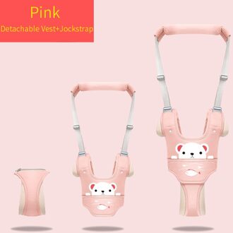 Peuter Baby Wandelen Harnesses Rugzak Riemen Voor Kleine Kinderen Kids Assistant Learning Veiligheid Reins Harness Walker roze (Print reeks)