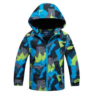 Peuter Jongens Jas Winter Hooded Plus Fluwelen Winddicht Waterdicht Windjack Kinderkleding Jas Sneeuw Jassen Jongens 8T