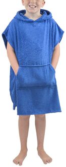 Peuter Jongens & Meisjes Solid Hooded Gewaden Flanel Badjassen Handdoek Nachtjapon Nachtkleding Zwangere Vrouwen Zomer Kleding Verpleging donker blauw / L