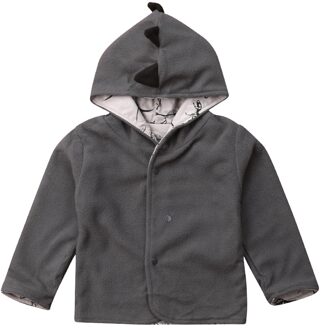 Peuter Kids Baby Meisje Jongen Dinosaurus Hooded Jas Toevallige Lange Mouw Fleece Jas Cartoon Warme Herfst Winter Uitloper 1-4T 12-18M