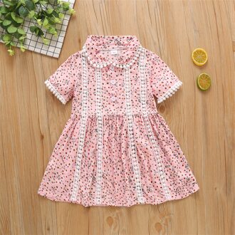 Peuter Kids Baby Zomer Jurken Voor Meisjes Kleine Verse Bloemen Korte Mouwen Baby Meisje Jurk Детская Одежда Девочки 90