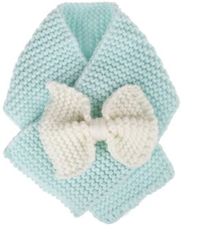 Peuter Kids Warm Winter Sjaal Baby Peuter Meisjes Jongens Strik Knit Gebreide Sjaals lucht blauw