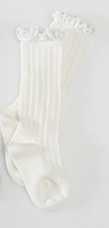 Peuter Meisje Sokken Kant Effen Kleur Dunne Modellen Van Kind Meisjes Zomer Effen Kleur Sokken wit / L(7-9Y)