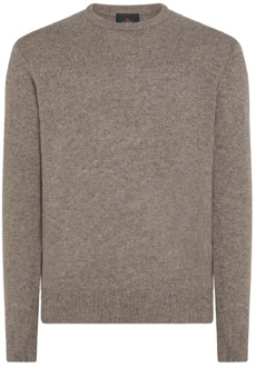 Peuterey Beige Wol Tricot Sweater Peuterey , Beige , Heren - L,M,S