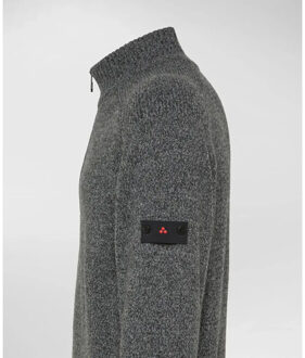 Peuterey Braille 03 wool half zip gargouille Grijs - L