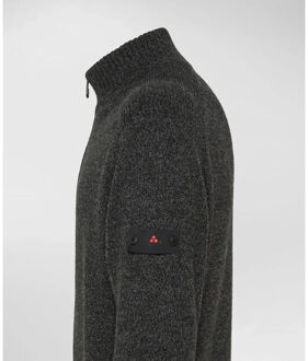 Peuterey Braille 03 wool half zip Zwart - L