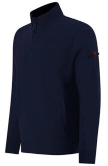 Peuterey Dory half zip sweater graphite Blauw - XL